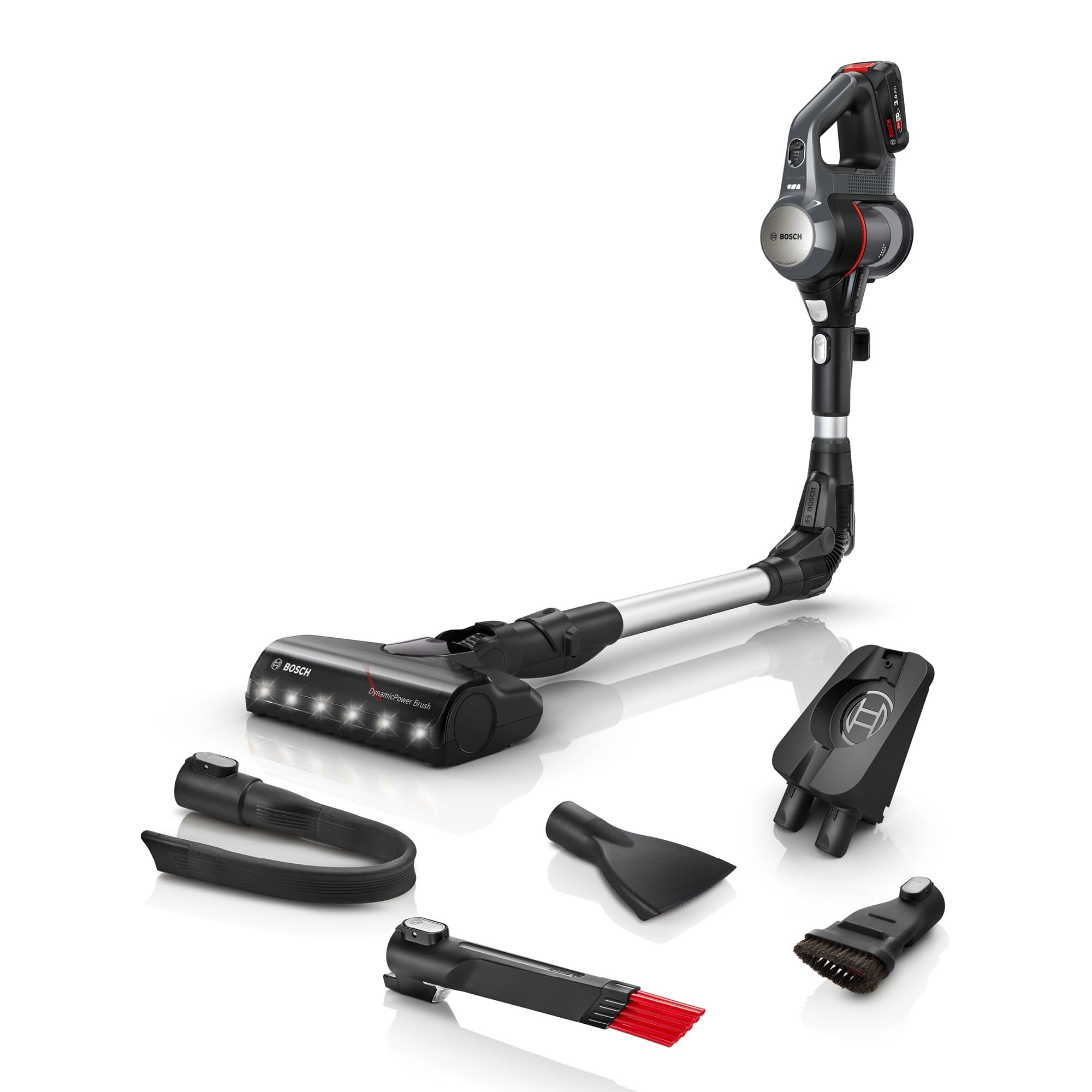 Bosch Akku-Staubsauger Unlimited 7 BCS711A, kabellos, Knickrohr, Hygiene-Filter, 10 Jahre Garantie, hohe Saugkraft, Wechselakku, LED-Beleuchtung.