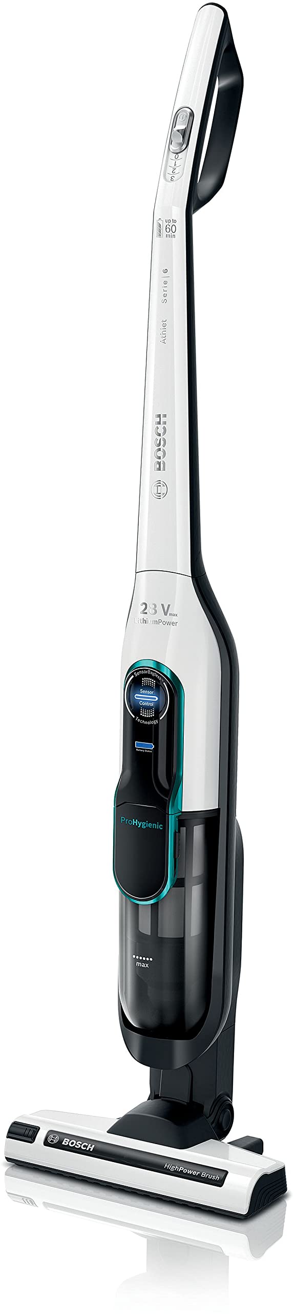Bosch BCH86HYG2 - Athlet - wiederaufladbare Breom -Staubsauger - 6 Weiße Serie - 60 min Autonomie - 900 ml Tank - 2 Geschwindig