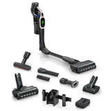 Bosch Akku-Staubsauger Unlimited 10 BKS1051GQC, kabellos, HEPA-Filter, TFT-Display, 4 Ah Akku, LED-Licht, Schnellladegerät, grau